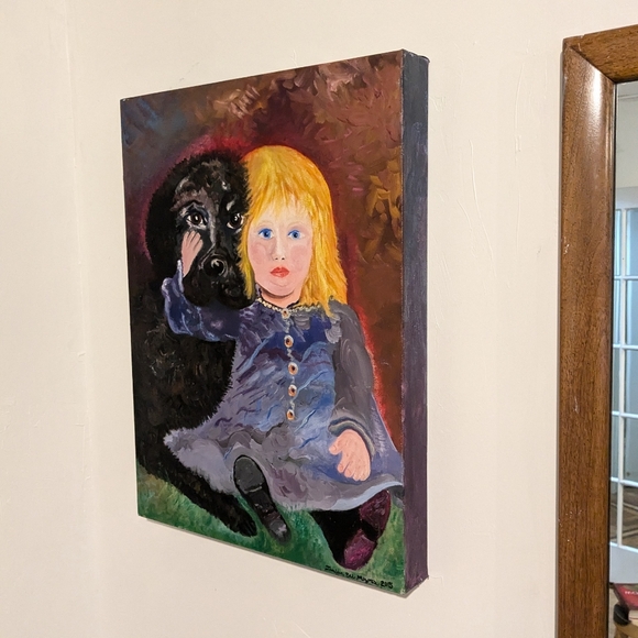 Jennifer Eve American Artist. Oil painting on canvas "Olivia and Charlie" - Picture 12 of 16